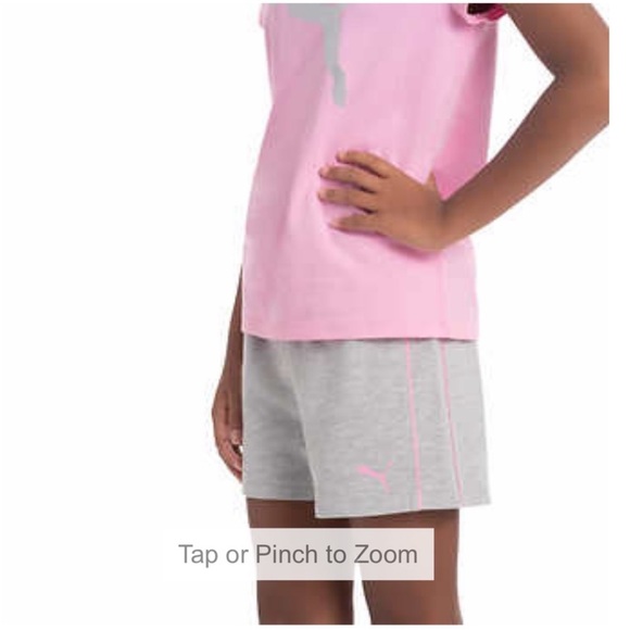 NWT PUMA Youth Girls 4-piece Set - White/Pink Set - M - Picture 9 of 10